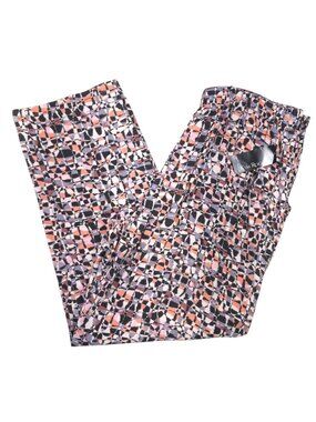 Kim Rogers Women's Pull-on Soft Pants Elastic Waist Pockets Coral Combo - Sz XL